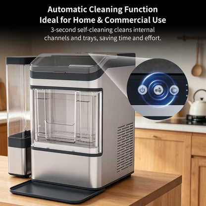 Commercial Portable Ice Maker – 17KG/38LB Fast Self-Clean Countertop Ice Machine | Traverseon