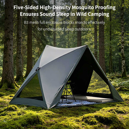 Black Coated Automatic Camping Tent – UPF50+ Waterproof Pop Up Shelter | Traverseon