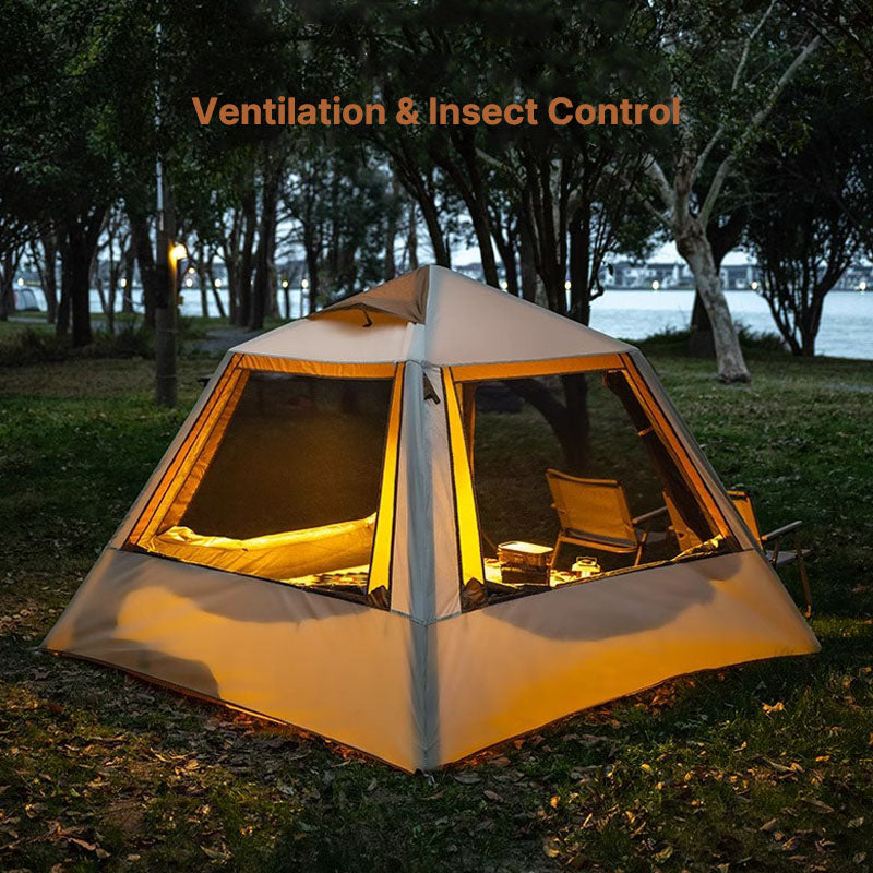 Traverseon Pole-Free Air Tent – 4–8 Person Inflatable Pop-Up Tent with Canopy