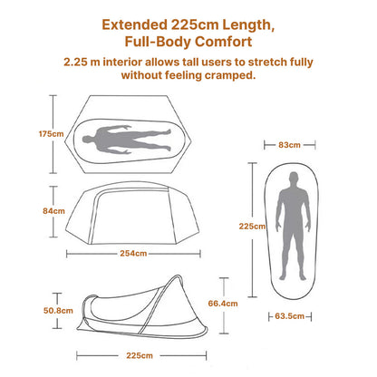 1-Person 3s Pop Up Bivy Tent – StormLock™ Technology | Traverseon