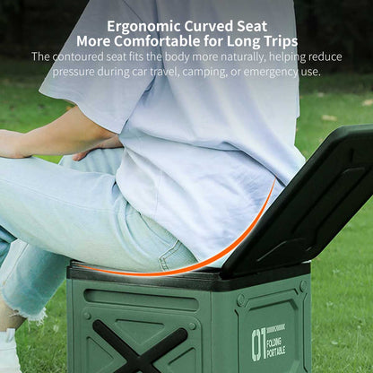 Portable Camping Toilet – Foldable Emergency Toilet with Gel Bags | Traverseon