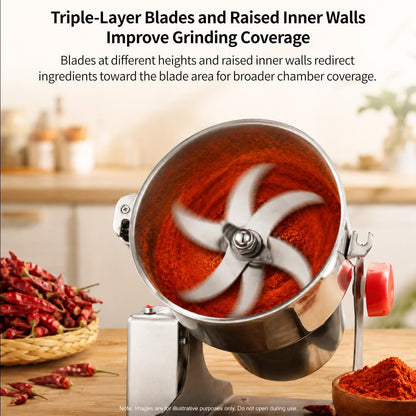 Electric Grain Grinder – 800g–2000g Swing-Type Spice & Herb Mill | Traverseon
