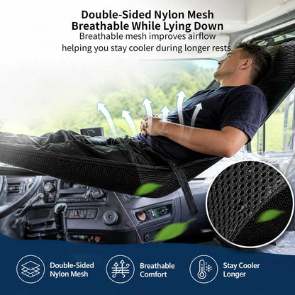 Truck Cab Hammock – 330 lb Adjustable Semi Truck Rest Bed | Traverseon