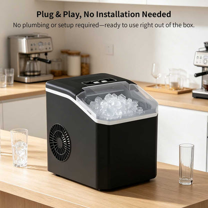 Countertop Ice Maker 6min Fast Ice - Dual Size Ice Auto Clean Portable | Traverseon