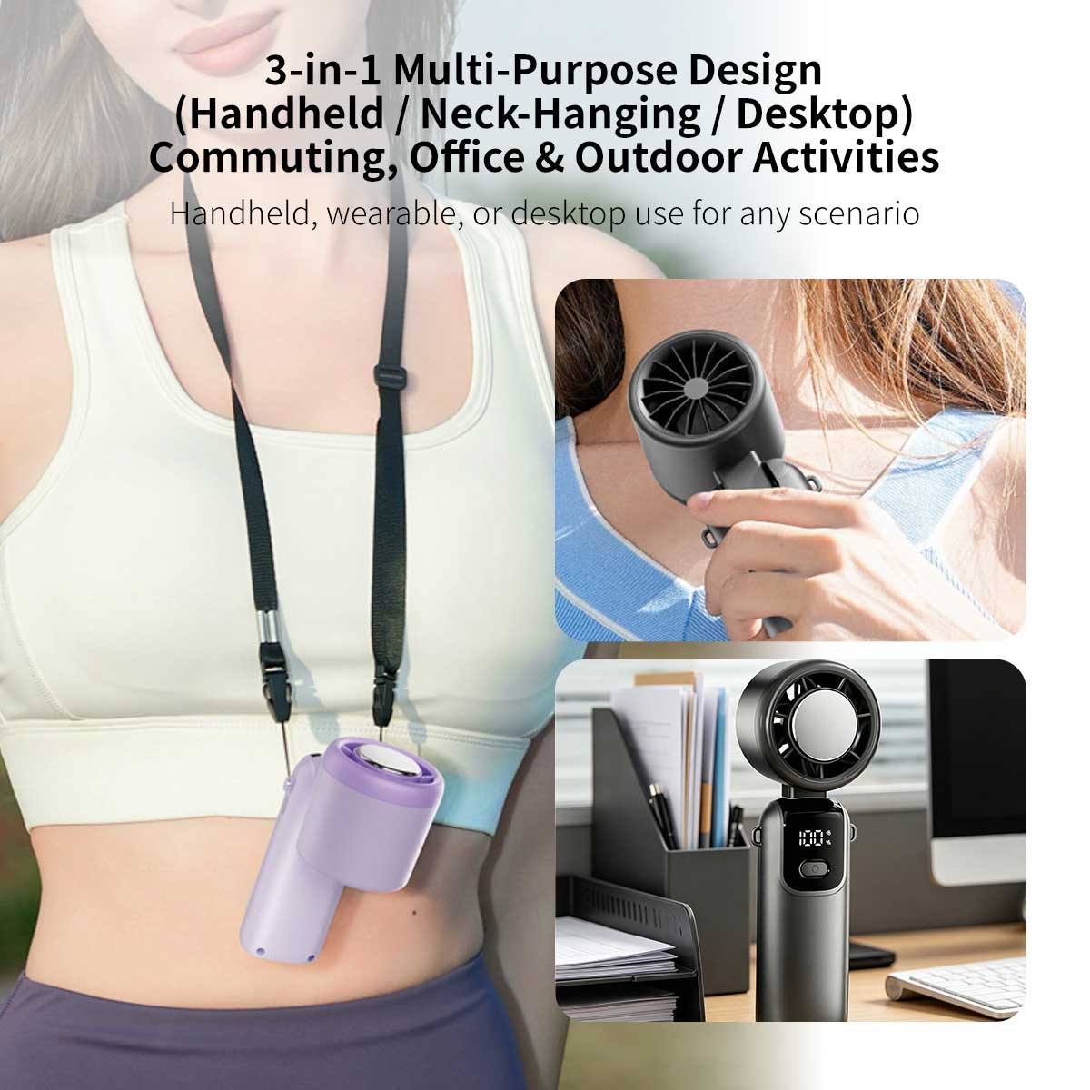 Portable Ice Cooling Fan – 4000mAh Rechargeable Mini Fan | Traverseon