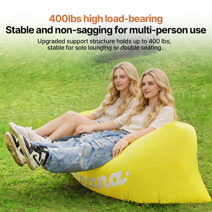 Inflatable Air Sofa – Pump-Free Portable Camping Lounger | Traverseon