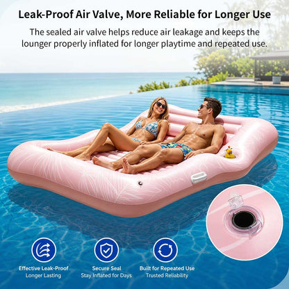 82.7" Inflatable Pool Float with Built-In Cooler – Water Lounger | Traverseon