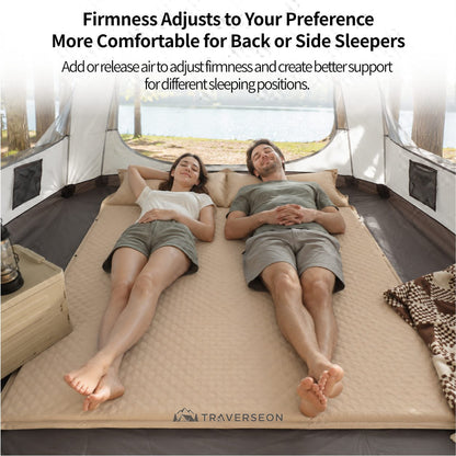 Automatic Inflatable Camping Mattress – Moisture-Proof,Back-Support,Portable|Traverseon