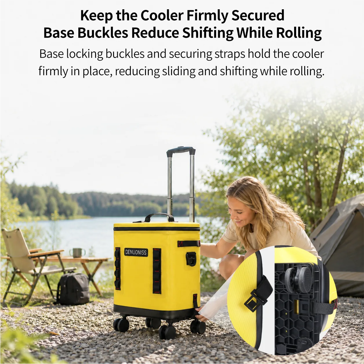 32L Rolling Soft Cooler – 72H Cold, Leakproof & Detachable Trolley | Traverseon