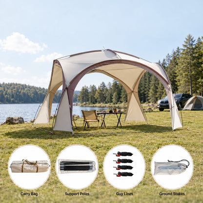 Family Dome Canopy Tent – 4–12 Person Sun Shelter, 10x10 & 14x14 ft | Traverseon