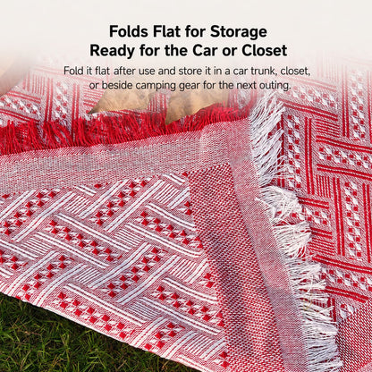 3-Season Woven Picnic Blanket – 9 Sizes for Indoor-Outdoor Use | Traverseon