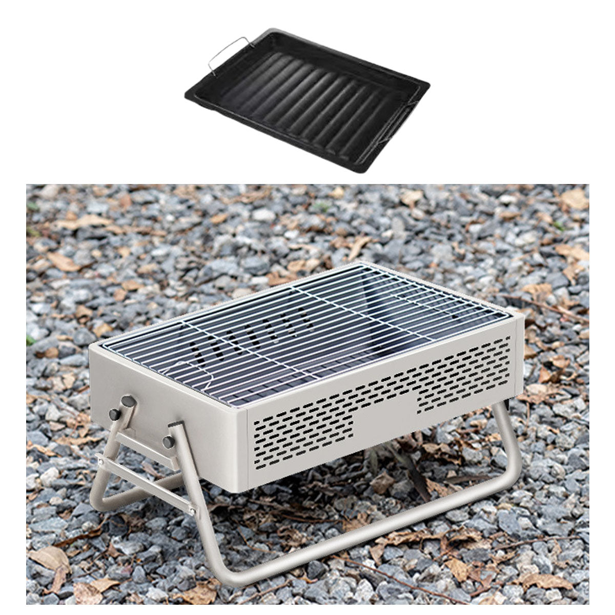 Portable Smokeless BBQ Grill – Foldable 27cm Wide for 5+ People | Traverseon