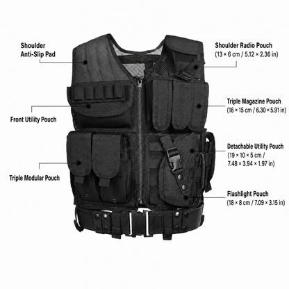 600D Tactical MOLLE Vest – Adjustable 3.09 lb Mesh Loadout | Traverseon