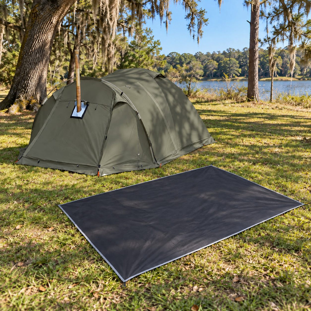 All-Season Family Hot Camping Tent with Stove Jack