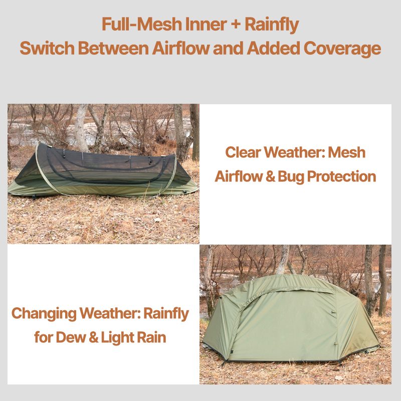 1-Person 3s Pop Up 1.5 kg/1.2kg Bivy Tent | Traverseon