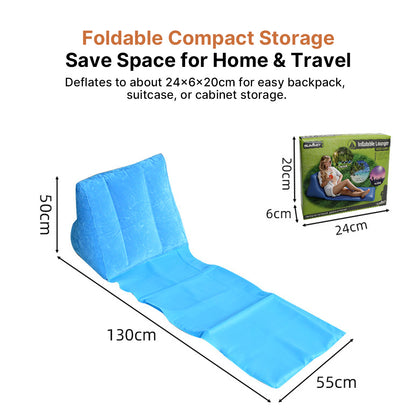 Flocked Inflatable Triangle Lounger – Portable Camping Backrest | Traverseon