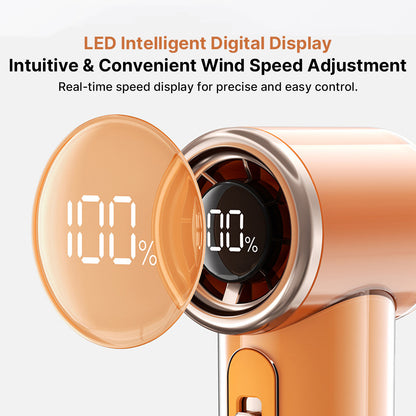 Portable Handheld Turbo Mini Fan – 15000RPM LED Low Noise Outdoor&Travel | Traverseon