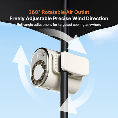 Portable TEC Cooling Fan – 2000mAh 199Stepless Strong Wind Outdoor Jobsite Waist Wear | Traverseon