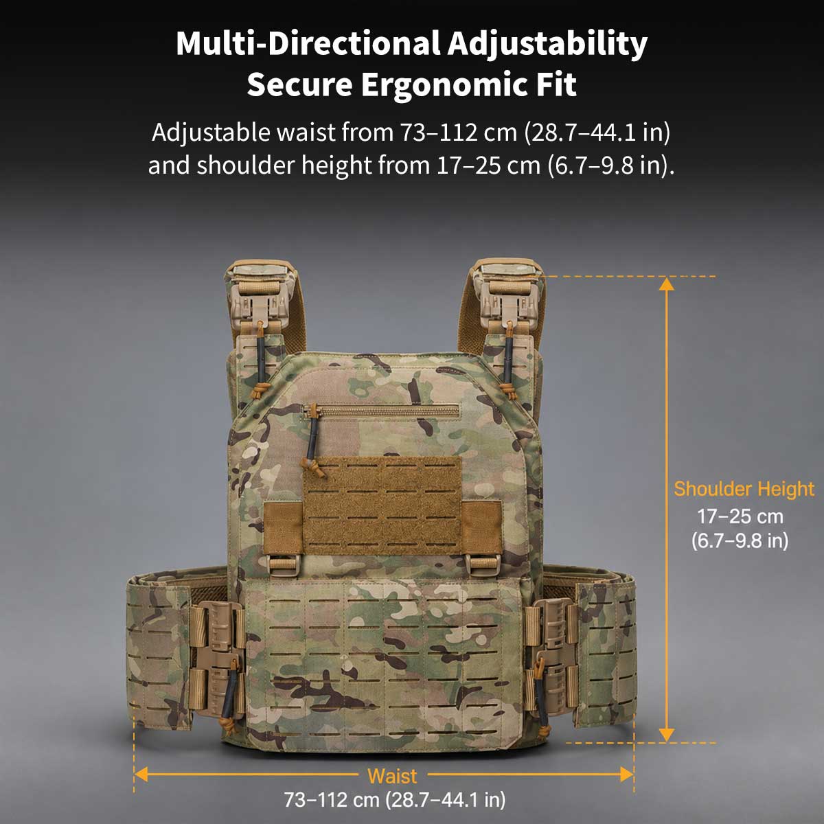 Quick-Release Tactical Vest – 900D Oxford Molle Plate Carrier, 26x33cm | Traverseon