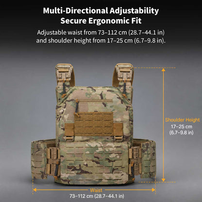 Quick-Release Tactical Vest – 900D Oxford Molle Plate Carrier, 26x33cm | Traverseon