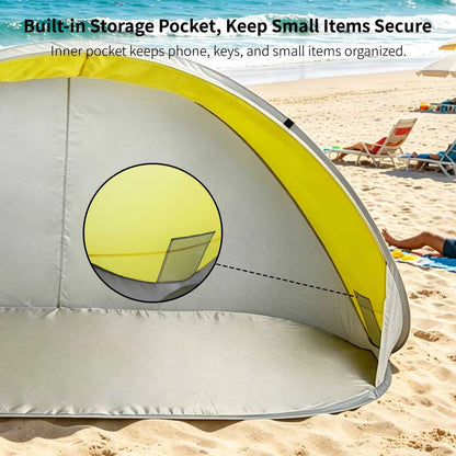 Pop-Up Beach Tent – Instant Setup UV Protection Sun Shelter | Traverseon