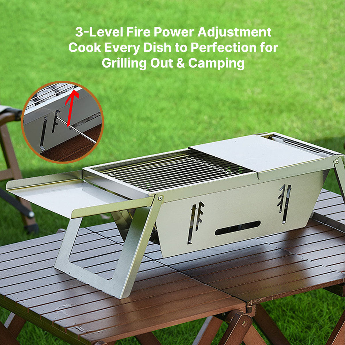 Portable Charcoal BBQ – 2cm Ultra-Thin Foldable for 3-6 People | Traverseon