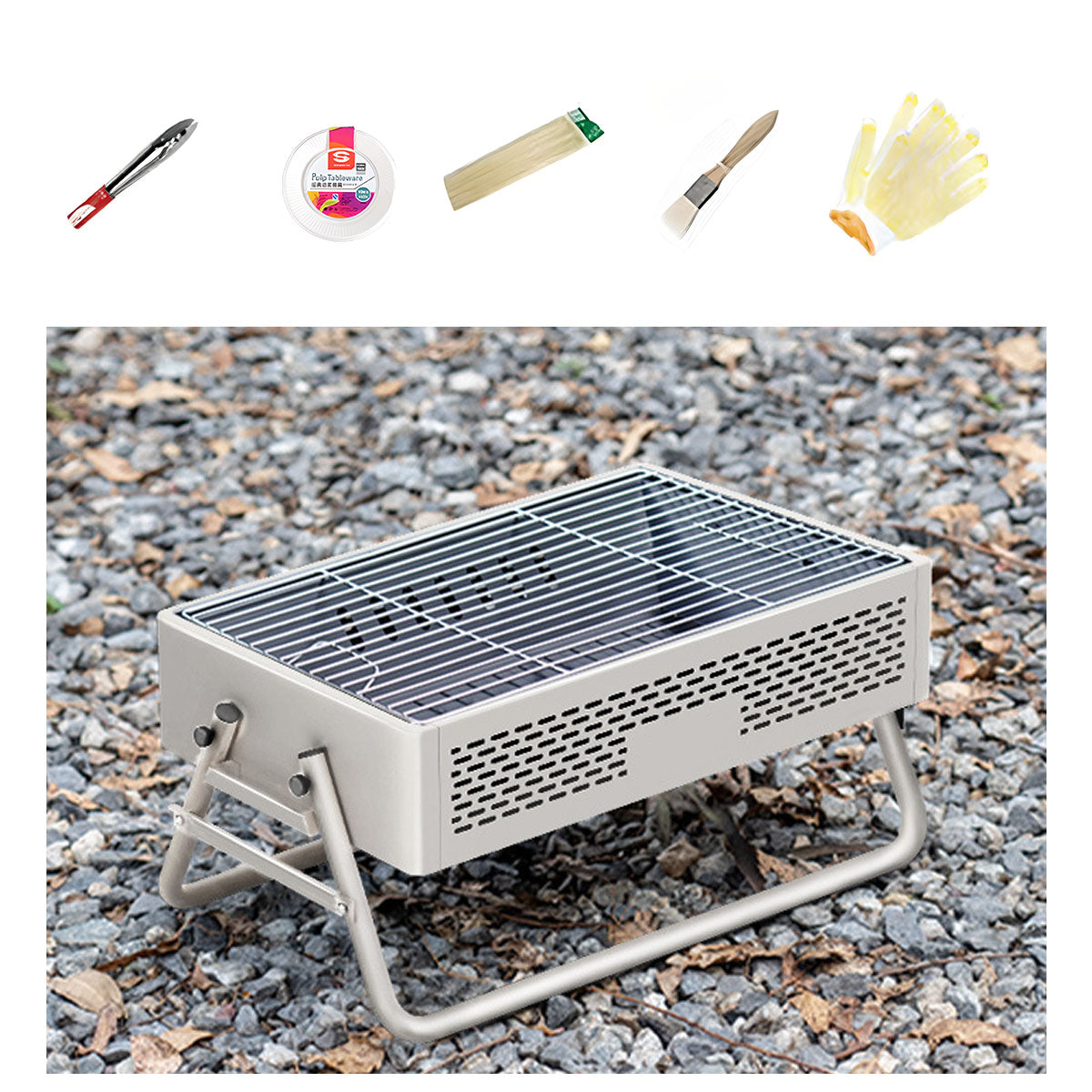 Portable Smokeless BBQ Grill – Foldable 27cm Wide for 5+ People | Traverseon