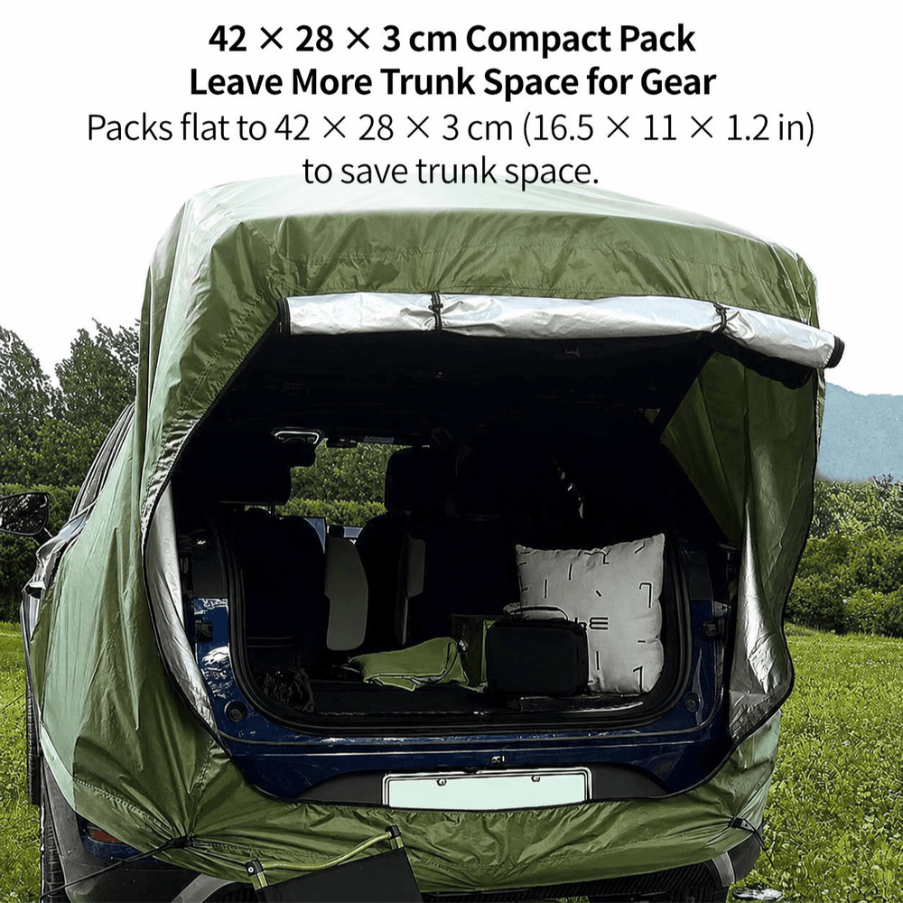Car Camping Tent-2-3 Person Leak-Resistant SUV Tailgate Tent with Rear Awning | Traverseon