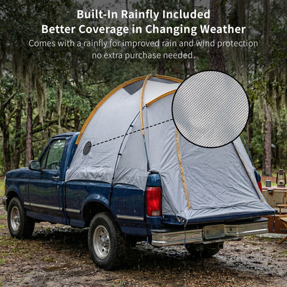 Pickup Truck Bed Tent with Rainfly – Waterproof Camping Shelter for 5.5–8 ft Beds | Traverseon