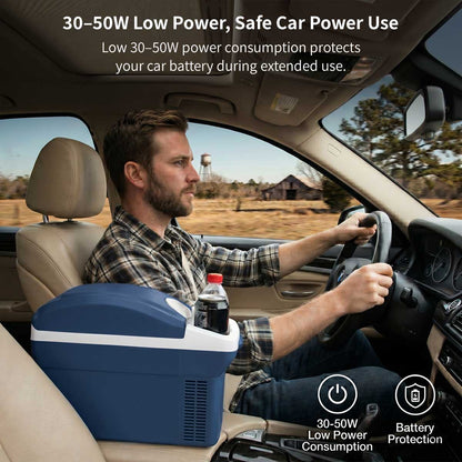 12V Portable Car Cooler & Warmer – 8L Quiet 33dB for Car Camping | Traverseon