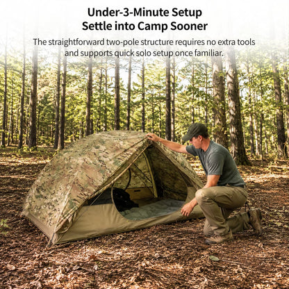 1 Person Backpacking Tent – 4 lb, 3000mm+ Waterproof Double-Wall | Traverseon