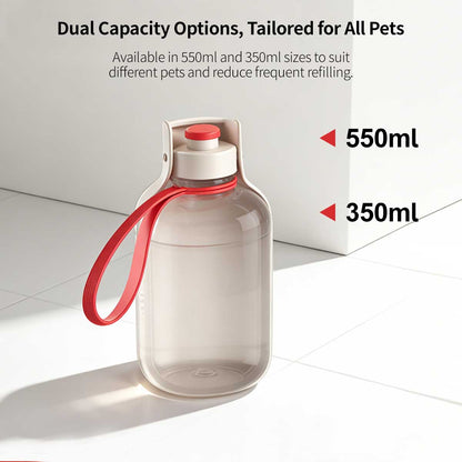 Portable Dog Water Bottle – 550/350ml 150° Fold Wide-Mouth, Leak-Proof for Outdoor Walking | Traverseon