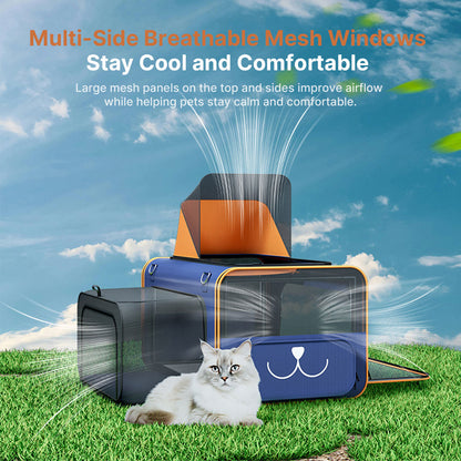 2-in-1 Pet Stroller & Carrier – Foldable Breathable Dog & Cat Travel Cart | Traverseon