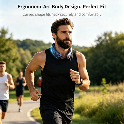 Ice Cooling Neck Fan – USB Rechargeable Bladeless Wearable Fan | Traverseon