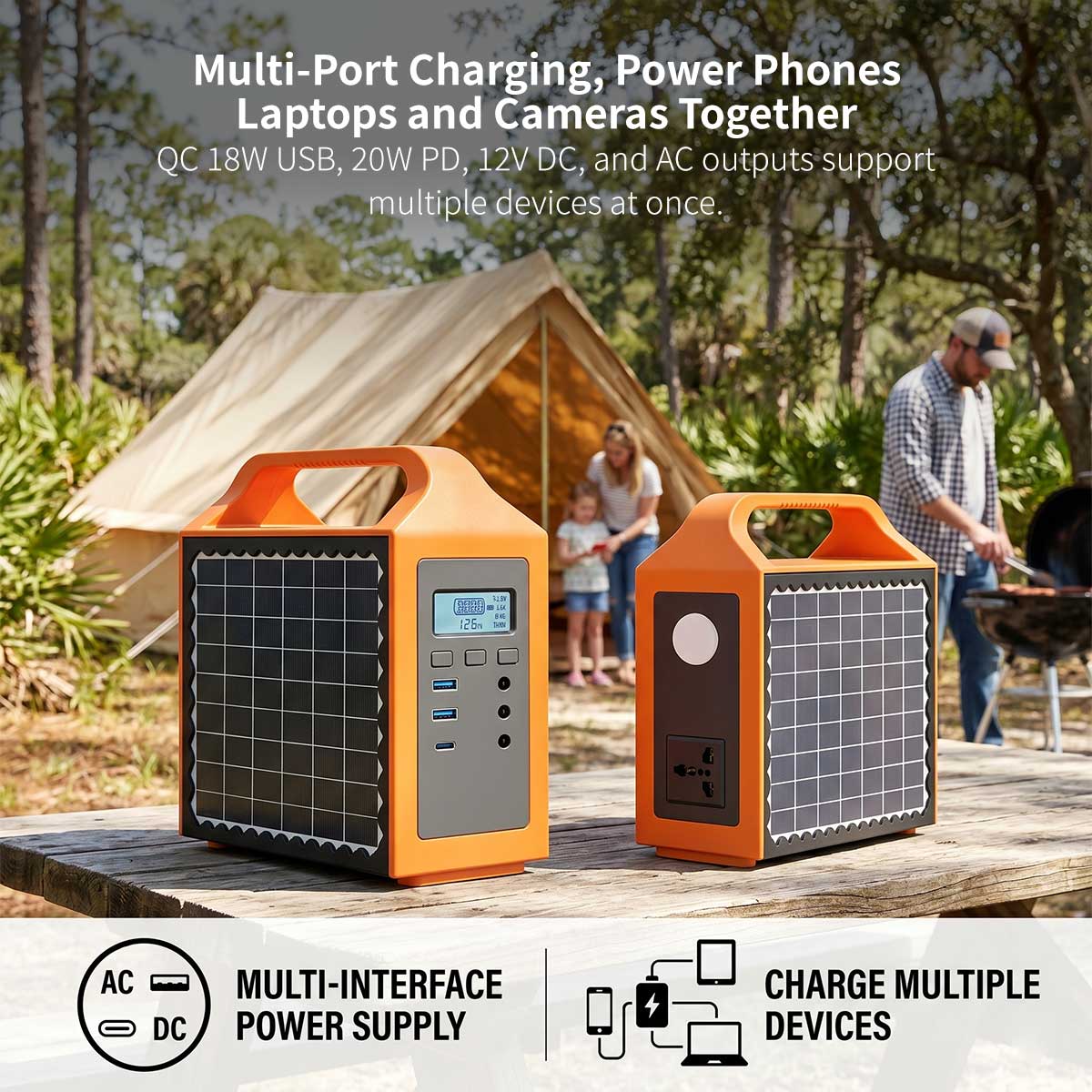 Portable Solar Power Station – 110V Camping Backup Battery | Traverseon
