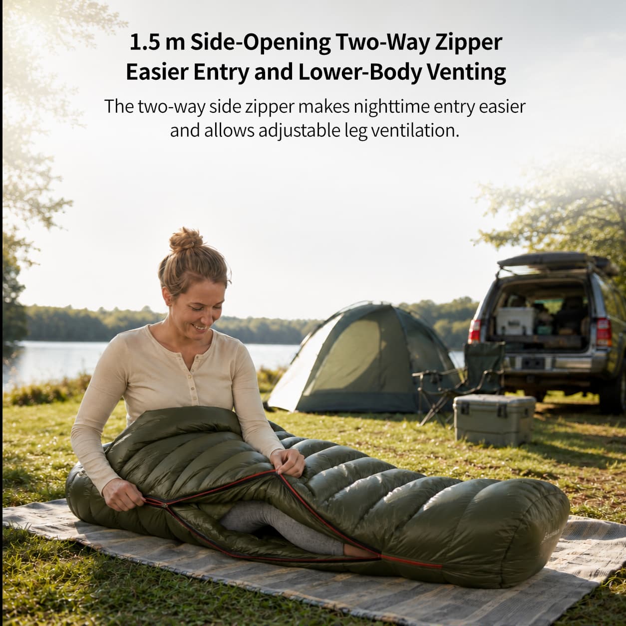 Down Mummy Sleeping Bag for Adults – 9°F–45°F Temperature Options | Traverseon