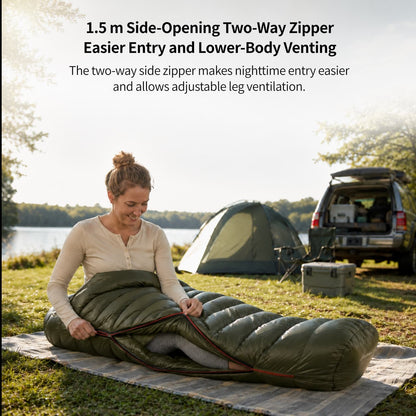 Down Mummy Sleeping Bag for Adults – 9°F–45°F Temperature Options | Traverseon