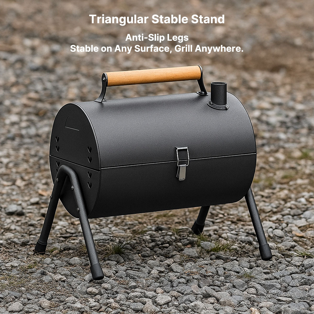 Portable Folding Charcoal Grill – 3-5 People Dual-Zone Roasting for Camping & Picnics