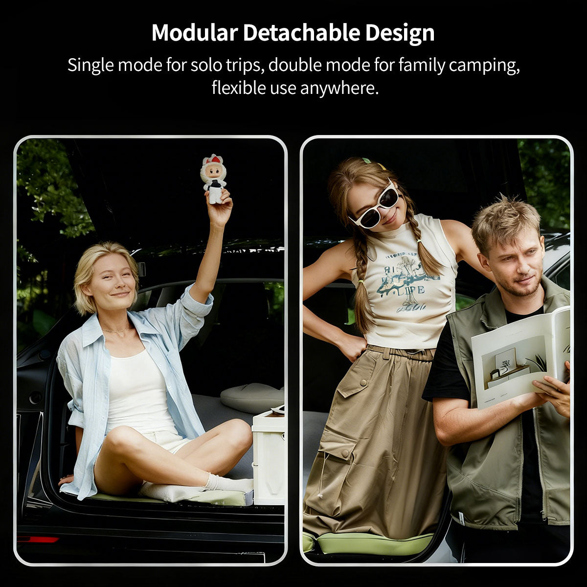 Mattress for Tesla Model Y – Car Rest & Camping, 99% Antibacterial, Universal All-Season| Traverseon