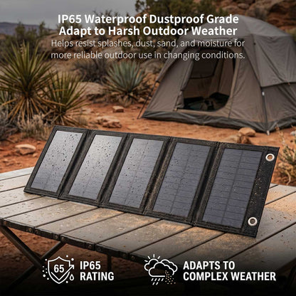 20W Foldable Solar Panel – Portable USB Charger for Camping | Traverseon