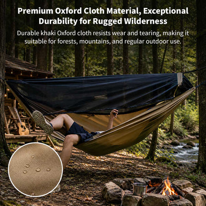Camping Hammock with Mosquito Net – 273x100 cm Double, 250 kg Capacity | Traverseon