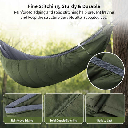 Camping Hammock Underquilt – 41–59°F, 2.76 lb Windproof Quilt | Traverseon