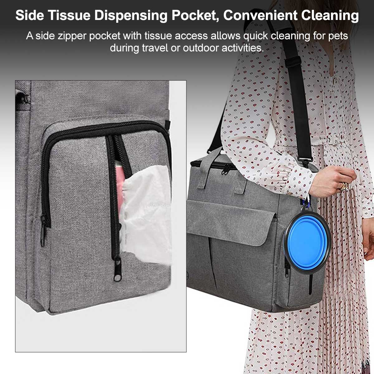 13-Piece Pet Travel Organizer Bag – Airline Approved Storage Kit | Traverseon