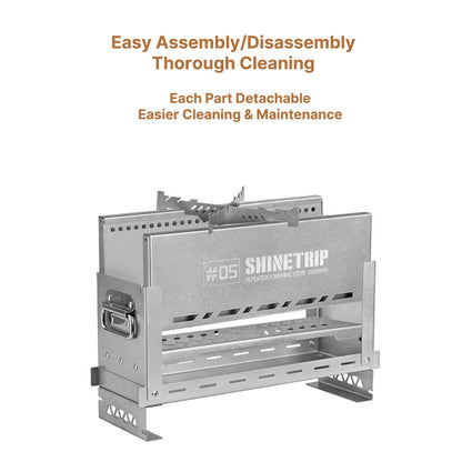 Wood Burning Camp Fire Pit – Secondary Combustion, Lightweight and Versatile