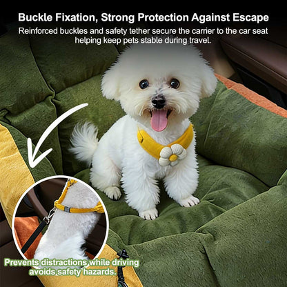 Dog Car Seat 3-in-1 Pet Travel Carrier Washable Safe for Small Medium Pets | Traverseon