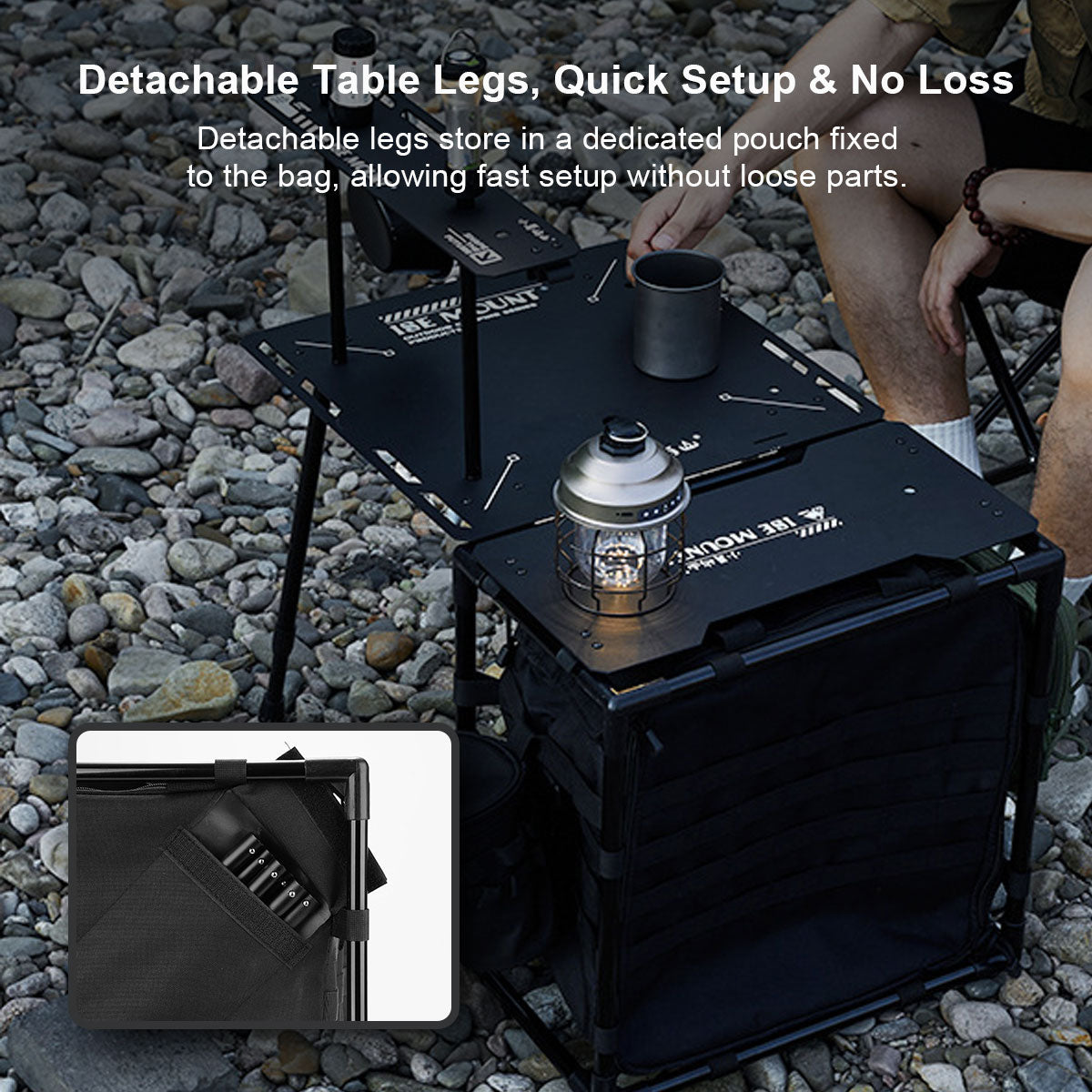 Camping Table – Folding Portable 30L Skeleton Tactical Bag 2-in-1 Outdoor | Traverseon
