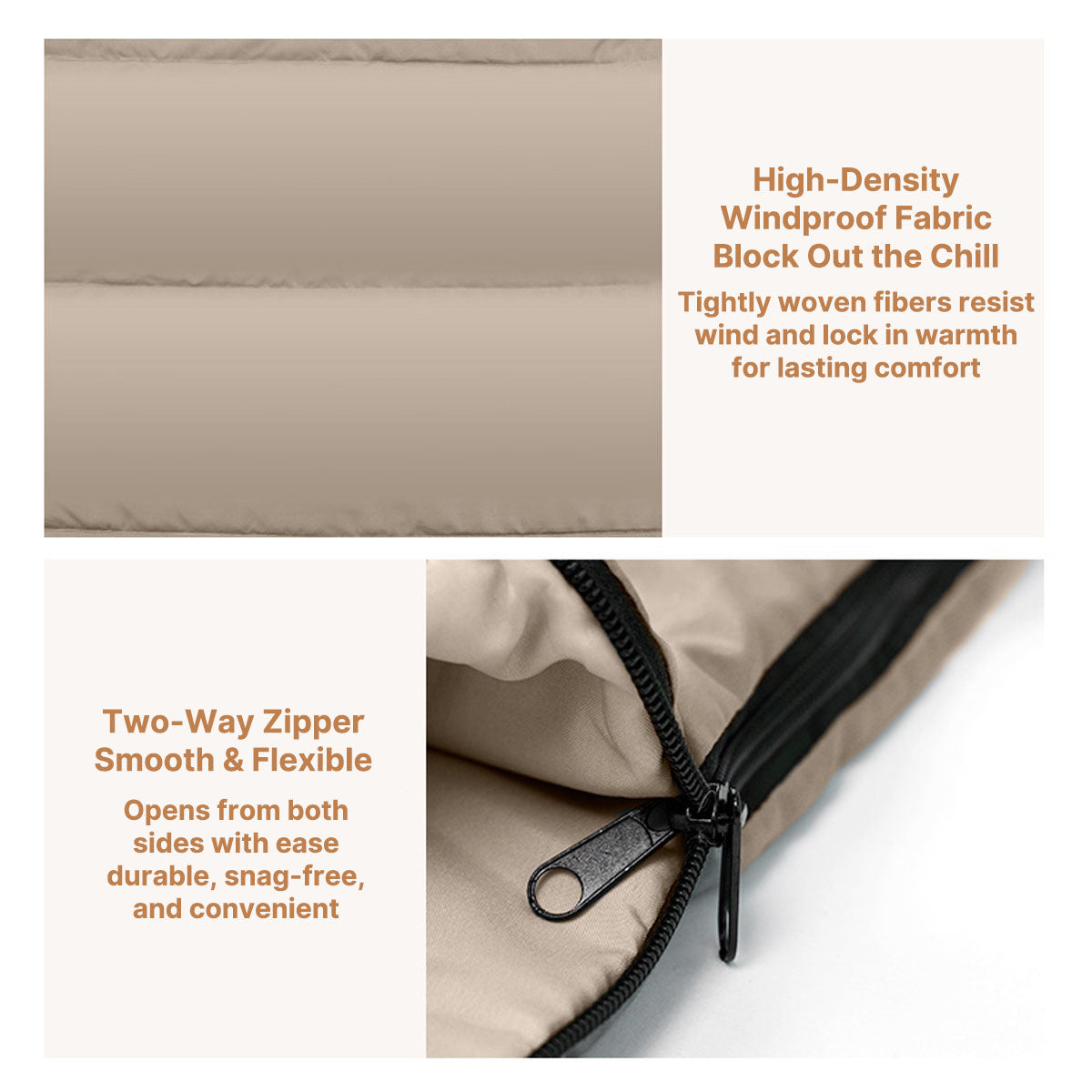 Winter Warm Sleeping Bag for Camping – Suitable for Temperatures Above -15°C