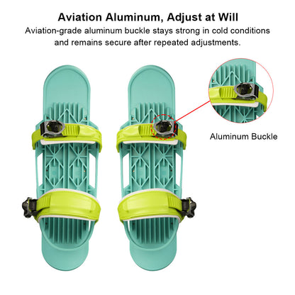 Ski Snow Skates – Mini Short Adjustable Bindings Adult Kids Portable Snow Skiing | Traverseon
