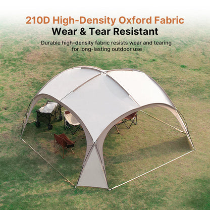 Camping Dome Tent 14×14ft – 210D UPF50+ Ventilated Windproof for Camping Beach Picnic | Traverseon
