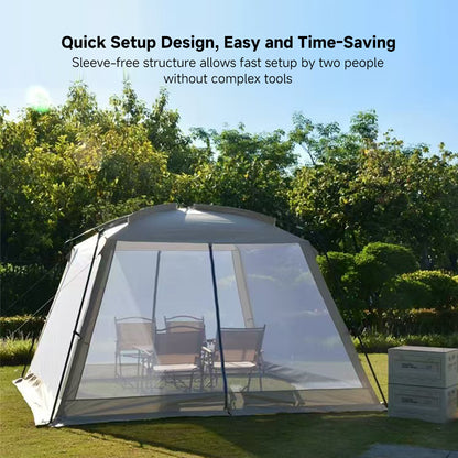 Outdoor Mosquito Net Tent with Sun Shade – 4-8 Person Spacious Canopy for Camping & Backyard | Traverseon